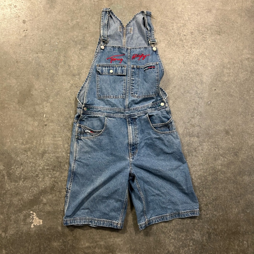 Vintage 90s Y2K Tommy Hilfiger Overalls Short